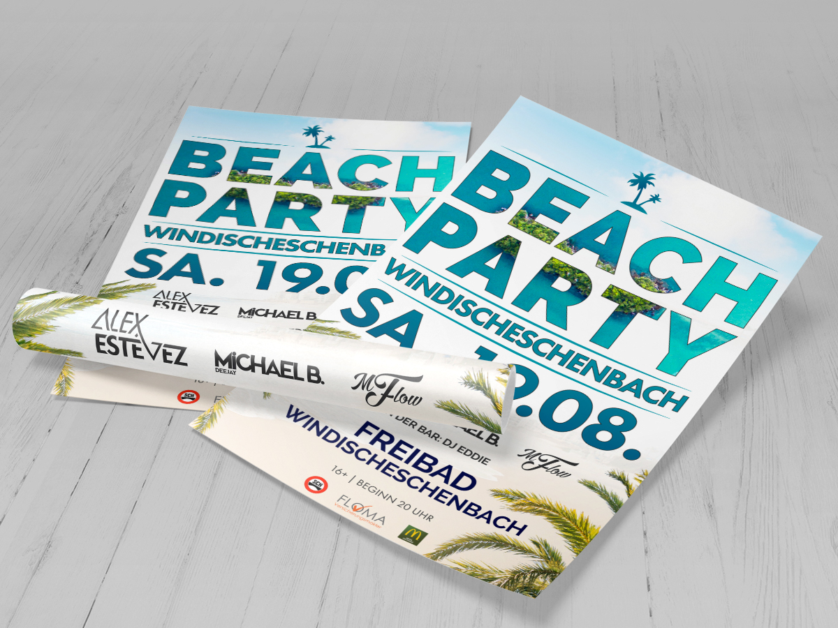 TONI Design Poster - Beach Party Windischeschenbach